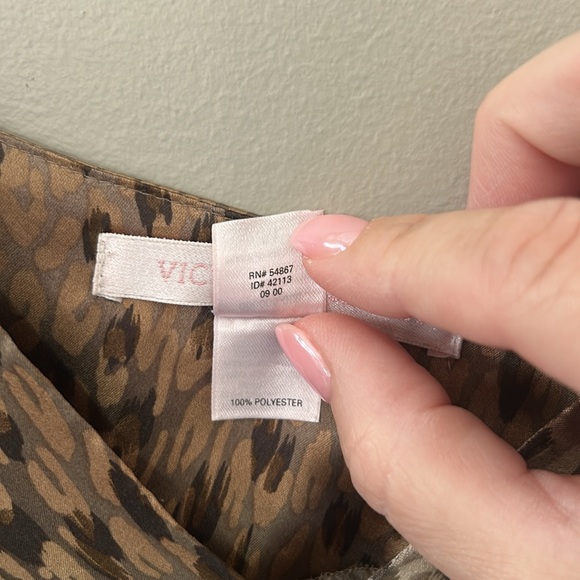 Victoria’s Secret Babydoll Slip Dress Going Out Top Leopard‎ Animal Print Size M - Picture 6 of 7